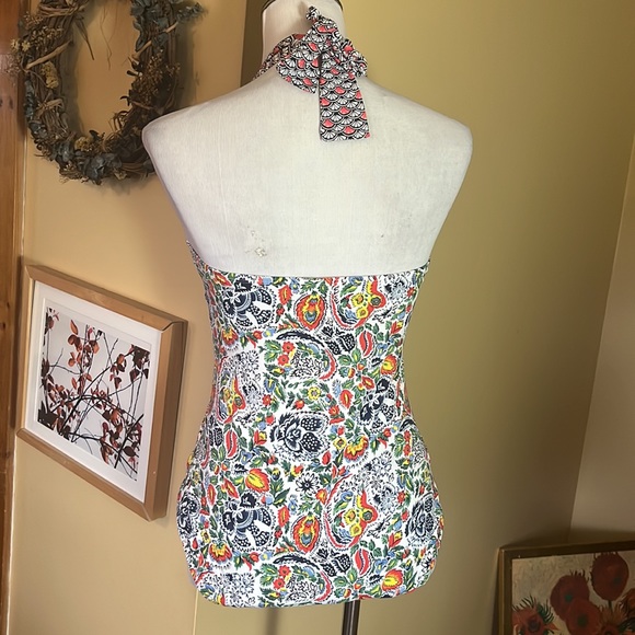 TOMMY BAHAMA Size 10 Floral Print 1-Pc
Halter Neck Swimsuit Ruching $168 NEW - Picture 12 of 16